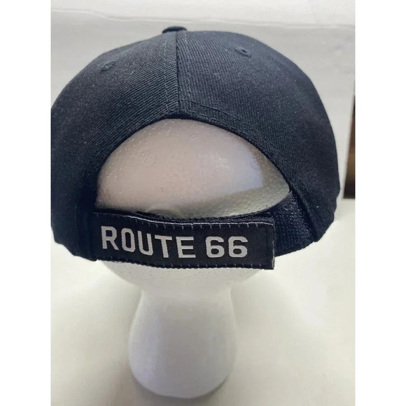 Men's Route 66 Mother Road SIgn US HIstorical Map Hat Black SnapBack Cap - Picture 5 of 6